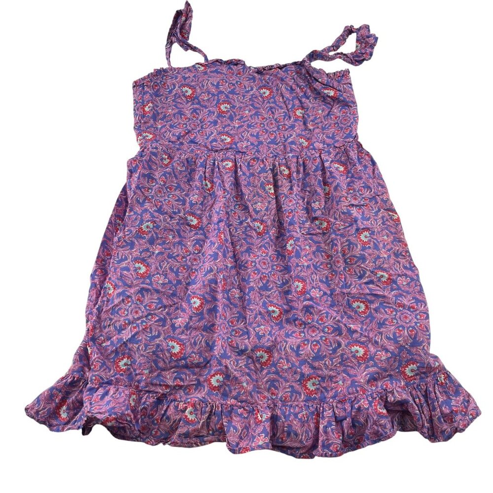 Vineyard Vines Girl’s Ruffle Smocked Dress Katama Tile Violet Sundress Large‎